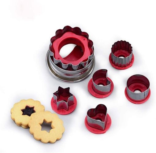 6 Pieces Cookie Cutter Set, Stainless Steel Pastry Baking Molds Star Heart Shaped Biscuit Mold Sandwich Cutter Vegetable Cutters 6 Pieces Cookie Cutter Set, Stainless Steel Pastry Baking Molds Star Heart Shaped Biscuit Mold Sandwich Cutter Vegetable Cutters